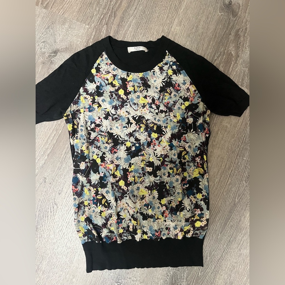 Erdem Floral Black blouse shirt top M